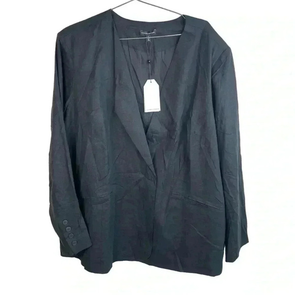 Universal Standard Black Linen Blend Atlas Blazer - Picture 2 of 9